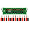 Screw Mount 2 x 8 Position Banana Jack Distribution Module,