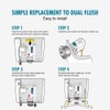 Double Flush Valve with Cable, Universal Cistern Filling Valve, Drain