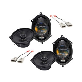Harmony Audio Bundle Compatible with 1989-1997 Ford Thunderbird (2) HA-R68 5x7 6x8 Replacement 225W Speakers with HA-725512 Speaker Replacement Harness
