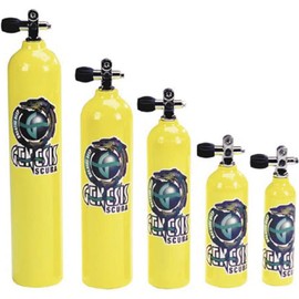 Catalina Pony Bottle Tanks, Yellow with Pro Valve - 13 Cu.