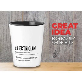 Bubble Hugs Electrician Shot Glass 1.5oz - Because Engineers - Electrical Engineer Technician Lineman Proffesional Electrician Graduation Student Electricity Funny Man Hillarious Husband
