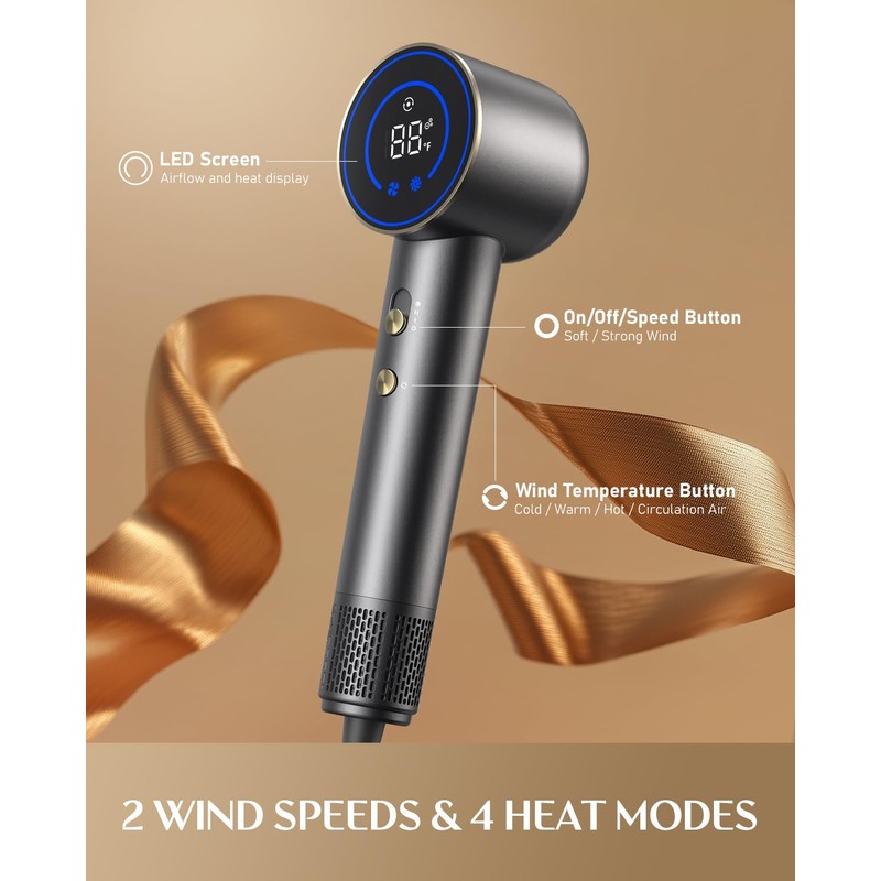 Bluvol SonicDry H10 Apex Travel Hair Dryer, 0.74lb, 56dB Low