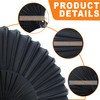 HuaCommerce 2 Pcs Vintage Black Folding Hand Fan Set -