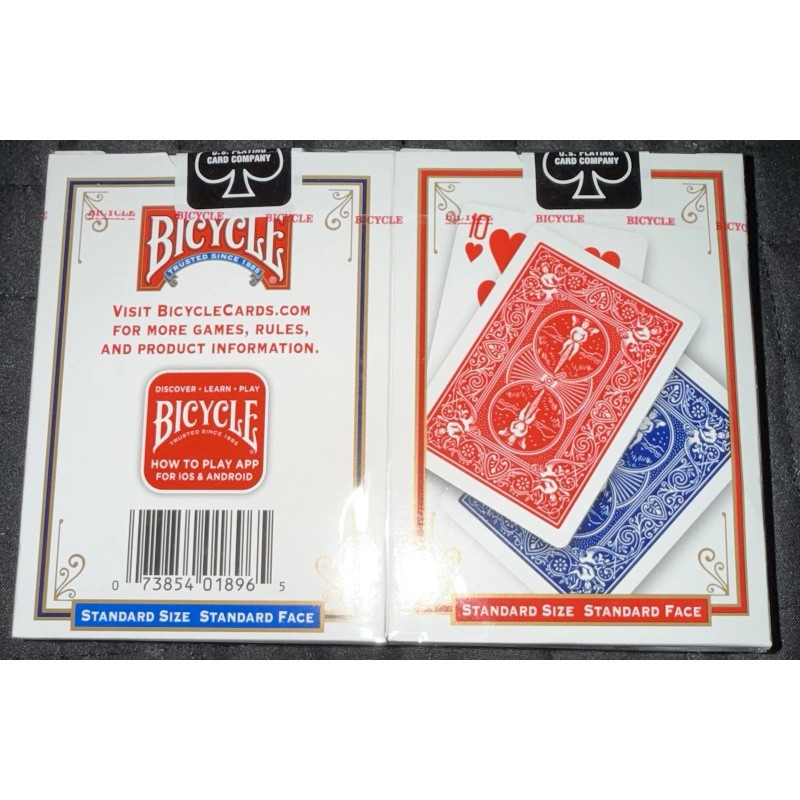 BICYCLE PLAYING CARDS Standard Blue And Red Decks Poker Black