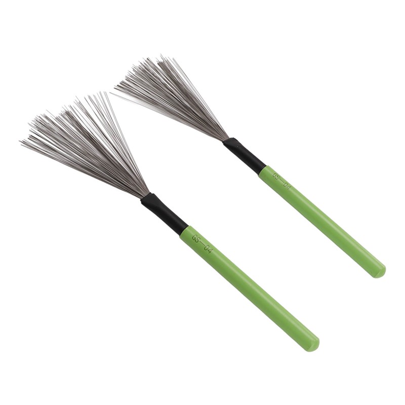 Drum Brush Steel Wire Maple Wooden Handle Percussion Tool Instrument