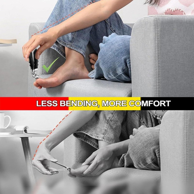 Easy Clip Nail Clipper, Long Handle Nail Cutter, Ergonomic Nail