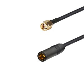 supmory SMA Male to AM/FM Female Adapter RG174 Coax Cable 12 inches Pigtail Jumper RF coaxial Cable for Radio Antenna