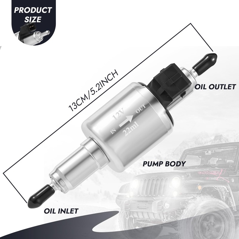 Diesel heater fuel pump suitable for 12V and 22ML diesel
