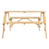 VEVOR 2-in-1 Transforming Interchangeable Picnic Table, Outdoor Wooden Table and