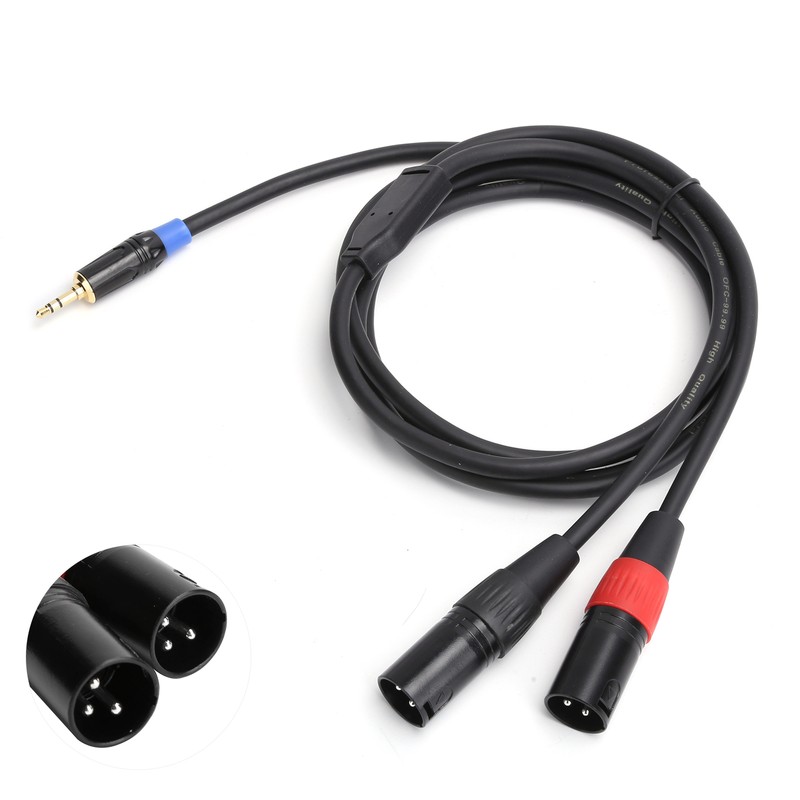 3.5mm Male to 2 XLR Male Cable Audio Line Cable