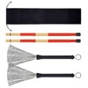 Drumstick Brushes Set Flexible Adjustment Stainless Steel Drum Wire Brushes