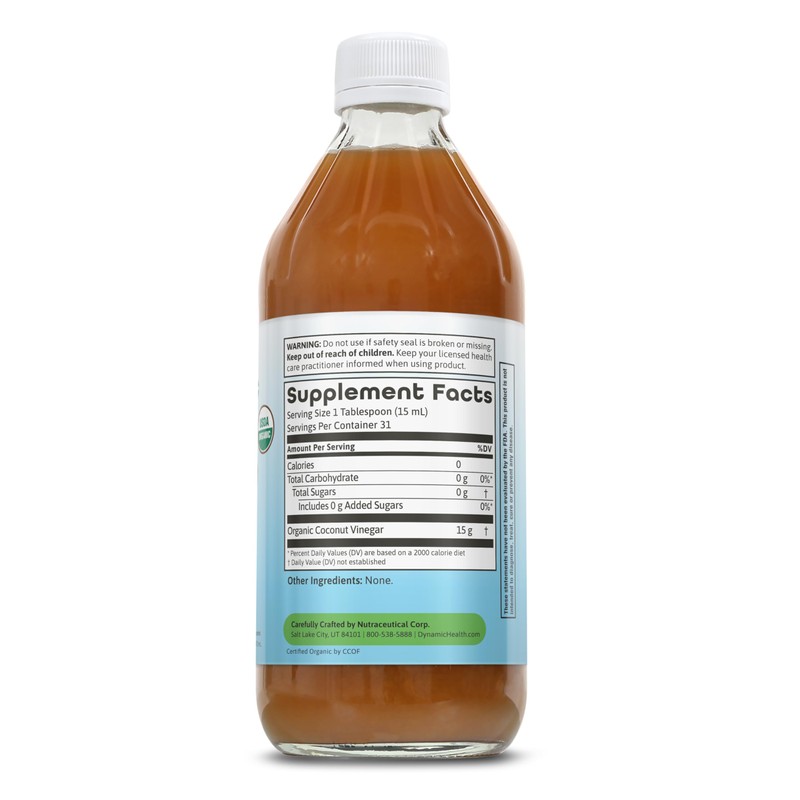 Dynamic Health Coconut Vinegar w Mother Organic | 16 oz