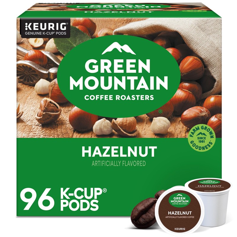 Green Mountain Coffee Roasters Hazelnut Coffee, Keurig Single-Serve K-Cup pods,