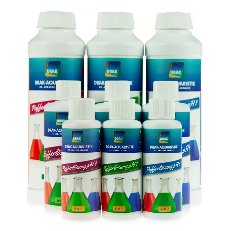DRAK-Aquaristik pH buffer solution pH 7 (green coloured) 250 ml