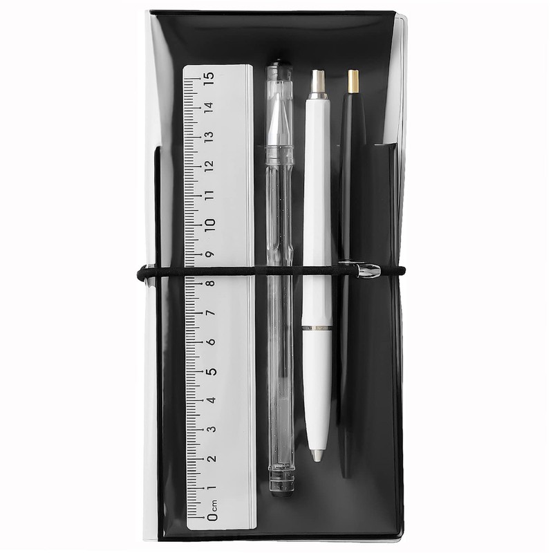 LIHIT LAB A7941-24 Anti-Bacterial PVC Flat Pencil Case, Transparent, Slim