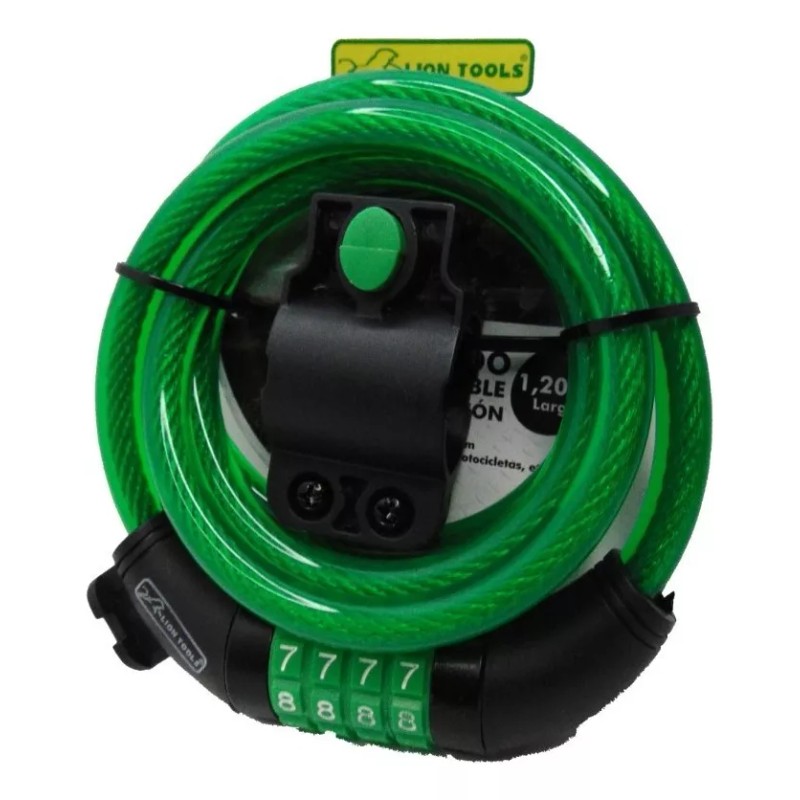 Lion Tools Candado Cadena De Seguridad Para Bicicleta 1.20 Mts