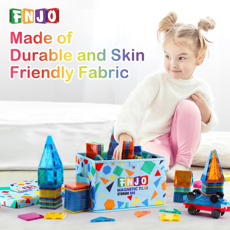 FNJO Toy Storage Bin,Foldable Toy Organizer with Lid, Playroom Organizer,Toy