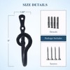 The Metal Magician Sturdy Wrought Iron Wall Mounted Curtain Holdbacks