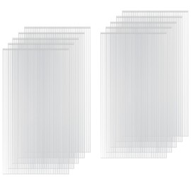 Sinimaka 10 Pack Polycarbonate Greenhouse Panels, 4' x 2' x 0.16'' Twin-Wall Polycarbonate Sheets, All Weather Clear Roof Panels Greenhouse Replacement Panels