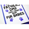 Fathers Day Card From Fur Babies, Father's Day Card For