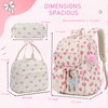 AUIVTY Corduroy Bow Backpack for Girls Teens School Bookbag with
