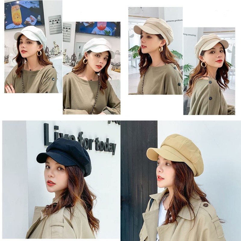 SLOW & MELLOW Women's Simple Plain Hat, Casual, Cotton, Material,
