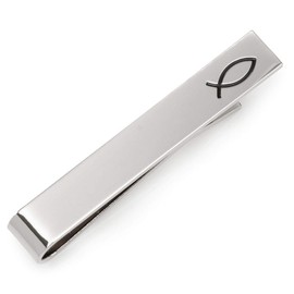 Jesus Fish Ictus Tie Clip, Tie Bar, cc-cfsh-tb, Brass