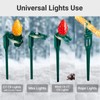 SURAIELEC 50 PCS Christmas Light Stakes, 9.5" Tall Stakes for