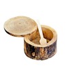 Handcrafted Rustic farmhouse Wood Salt or Pepper Bowl for Countertop,