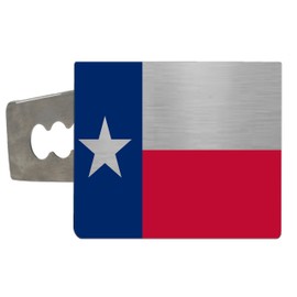 Texas State Flag Trailer Hitch Cover Plug Heavy Duty Stainless Steel US Patriotic United States Flag 2 Inch Standard TX