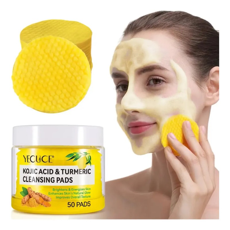 Almohadillas Faciales Con Cúrcuma Y Ácido Kójico (30 Piezas) Mixta