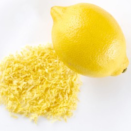 Civilized Coffee Lemon Zest Dried Peel Granules for Baking & Drinks Non-GMO & Gluten Free Jar (7 oz)