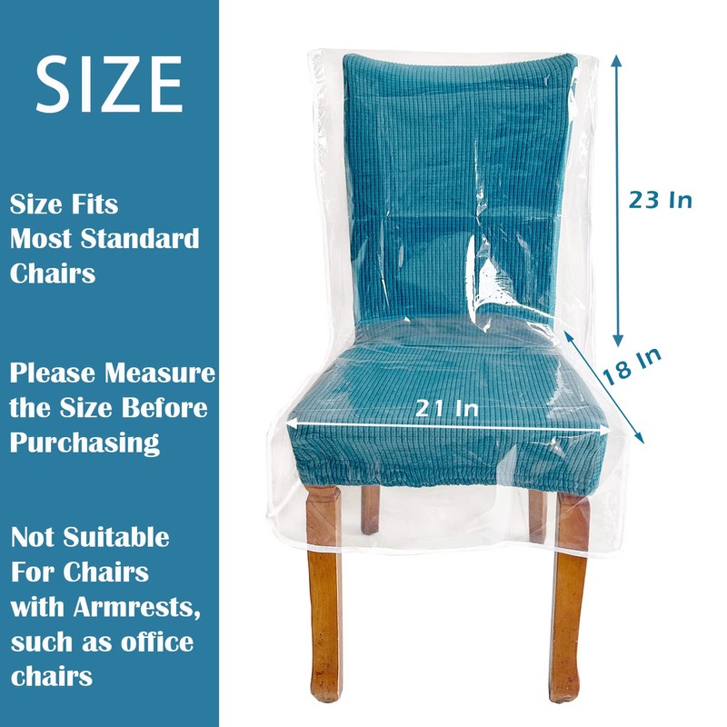 Drihara 2 Pack Plastic Dining Chair Covers (2)