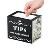 Uniclife Acrylic Tip Jar for Bartending, 15 x 10 x