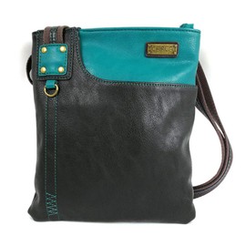 CHALA Swing CrossBody Phone Purse in Two Tone Colors- (Bag Only) Teal/Black