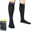 Meister Graduated 20-25mmHg Compression Running Socks for Shin Splints (Pair) - Black - Medium