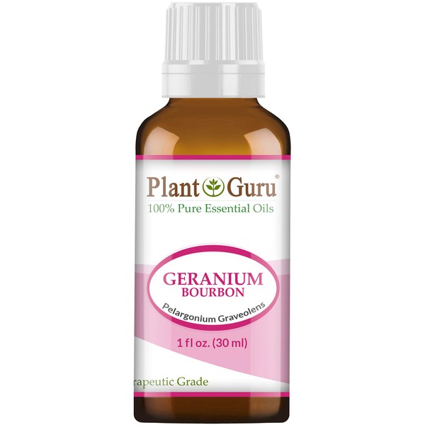 Geranium Bourbon Essential Oil 1 oz / 30 ml 100% Pure Undiluted Therapeutic Grade.