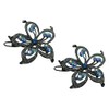 JCGY Pair of Star Flower Snap Clip Barrettes for Thin