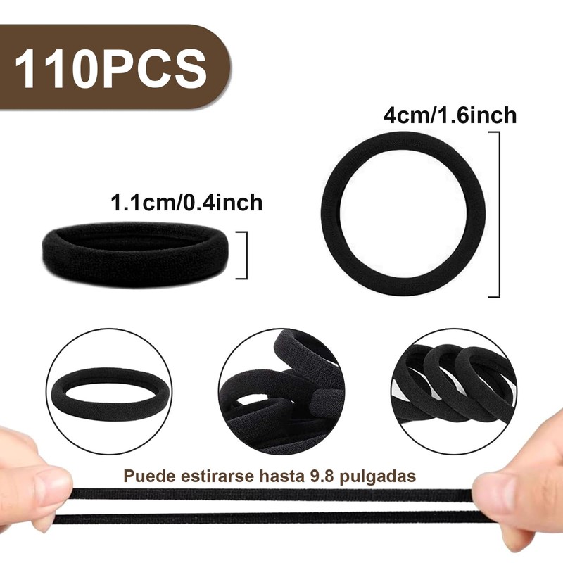 110 Pcs Ligas para Peinar el Cabello, Donas para Cabello