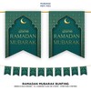 Ramadan Mubarak Bunting Decorations (Green & Gold Design) - Ramadhan