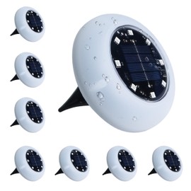 Flumy Solar Lights Outdoor Waterproof LED, Upgrade Solar Powered Lights for Outside, Solar Garden Lights Outdoor Solar Lights for Yard, Patio, Pathway, Deck, Lawn, Walkway, Camping, Pool