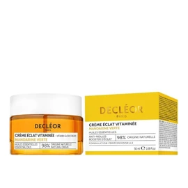 Decléor, Day Cream, Moisturiser, smooths The Appearance of fine Lines, Leaving Skin energised with a Healthy-Looking Glow, with Green Mandarin Essential Oils and Hyaluronic Acid, Vitamin Glow Cream