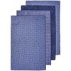 Ladelle Microfibre Kitchen Tea Towels Blue Dish Cloths Set 4