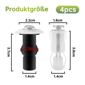 Toilet Seat Attachment from Top - Toilet Seat Dowel Toilet Seat Fixing, Toilet Seat Screws Set, Toilet Lid Dowels, Toilet Lid Fixing, Toilet Seat Mounting Set, Toilet Seat Screws Set