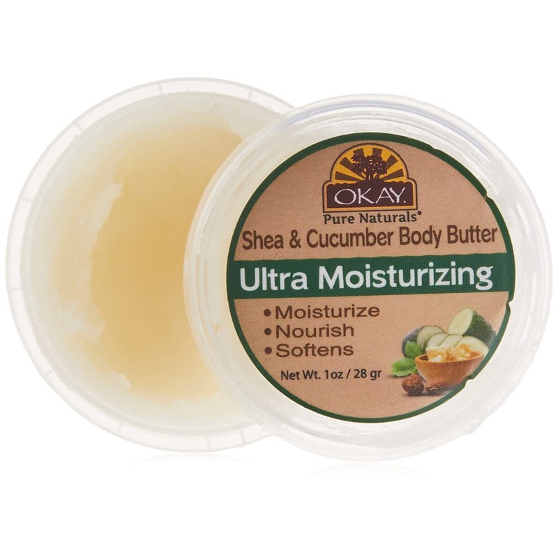 OKAY 100% Natural Shea&Cucumber Body Butter Deep Moisturizing Restores Moisture