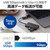 Elecom U3H-CA4004BBK USB HUB 5Gbps Type-C Adapter Compact 4-Port Black
