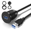 GOBGOD Single Port USB 3.0 Car Flush Mount Cable, USB