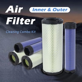 11013-7044 11013-7045 Inner & Outer Air Filter Kit for Kawasaki 11013-7019 11013-7020, Kohler 25 083 01-S 25 083 04-S, John Deere M131802 M131803, Donaldson P821575 P822858 (3 Pack)