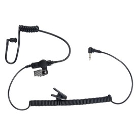 Pdflie 3.5 mm Listen Only Acoustic Coil Black Tube Earpiece Police Law Enforcement Ear Piece Receiver Headset Compatible with Baofeng Motorola Shoulder Mic APX 6000 uv-5r APX 4000 APX 8000(10Pack)
