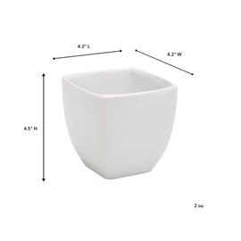 IMPULSE! Miso White Porcelain Condiment Server - Set of 6 for Nuts, Yogurt, Sauces, and Condiments